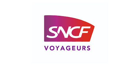 Logo SNCF voyageurs, client D&CART (decart) en aménagement d'espaces de travail